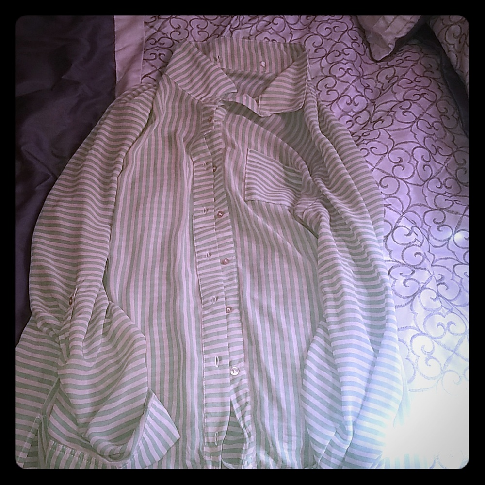 Button up see thru blouse